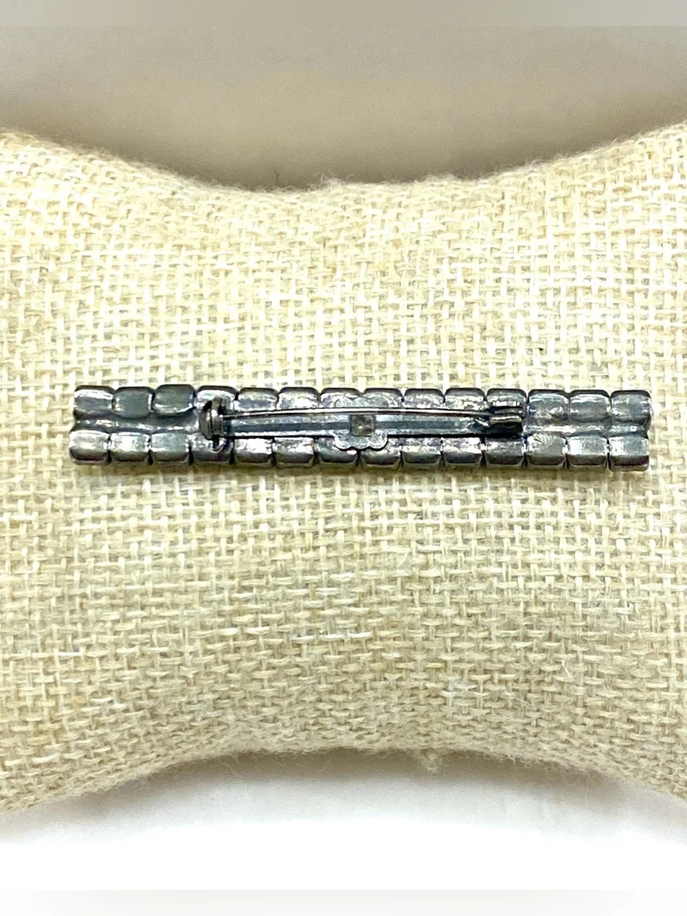 Vintage Clear Crystal Double-Row Bar Hair Clip